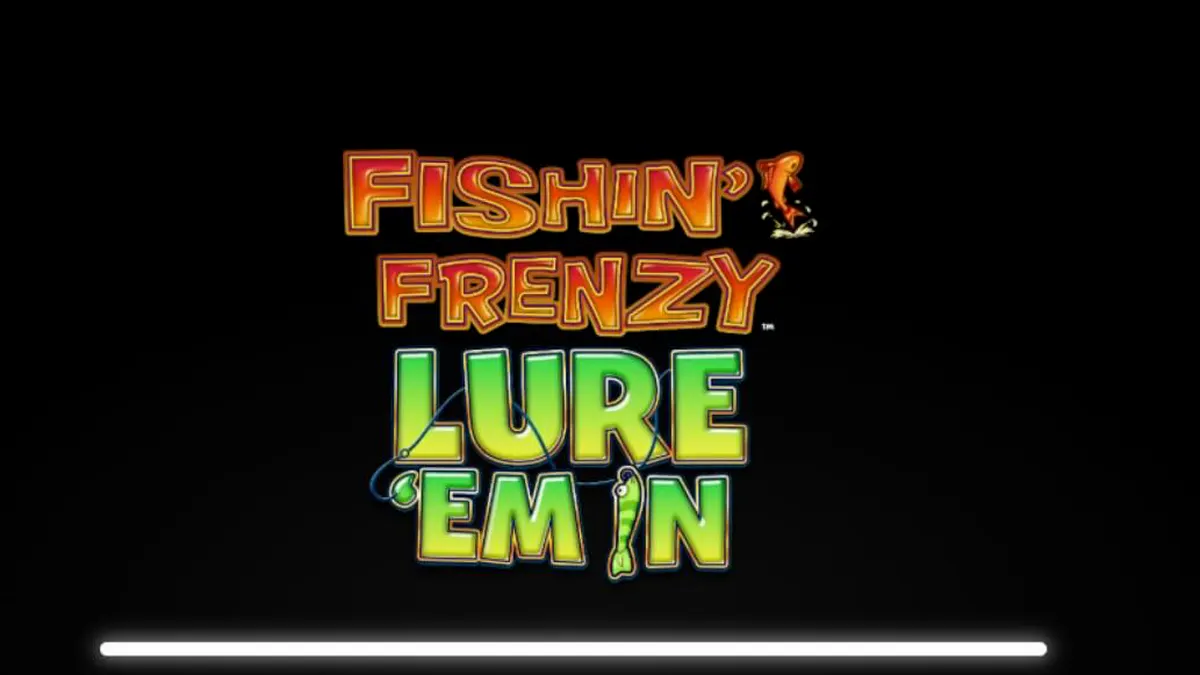 Tampilan visual slot Fishin Frenzy Lure Em In dengan tema memancing dan nelayan